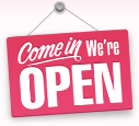 Come in! We're open